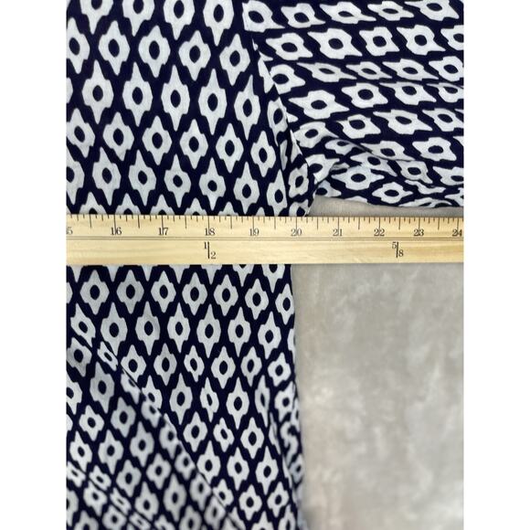 Gretchen Scott Designs Top Women Med Geo Print Split Neck Tunic Boho Art Deco - Picture 10 of 13